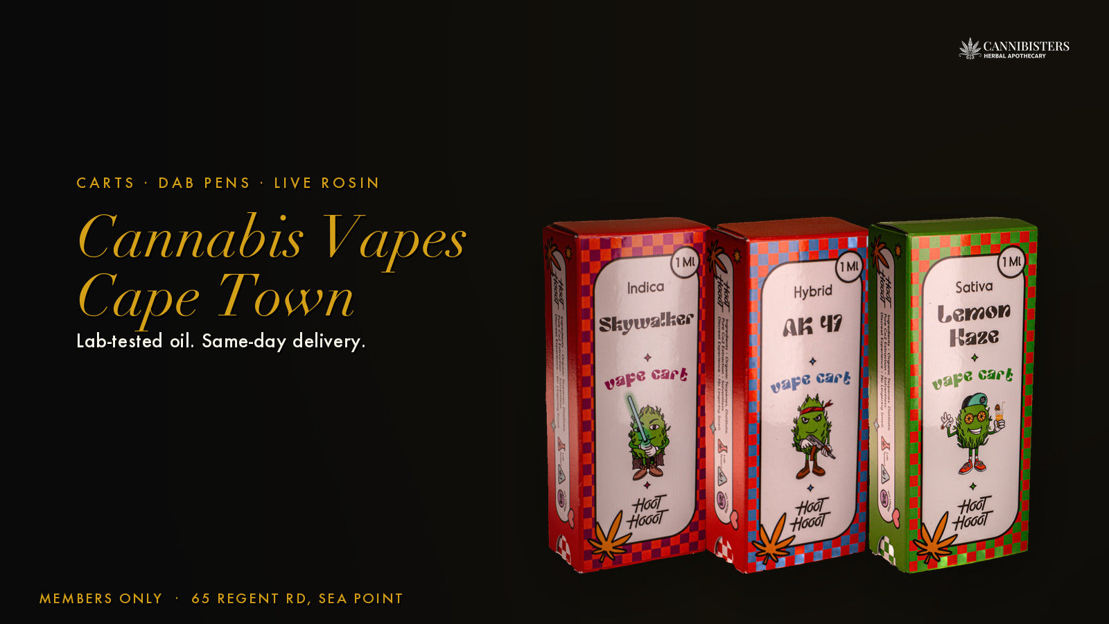 Cannabis Vapes Cape Town — Cannibisters vape cartridges