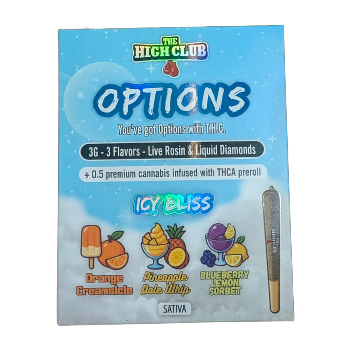 The High Club Icy Bliss THC vape pack — Cannibisters, Sea Point Cape Town